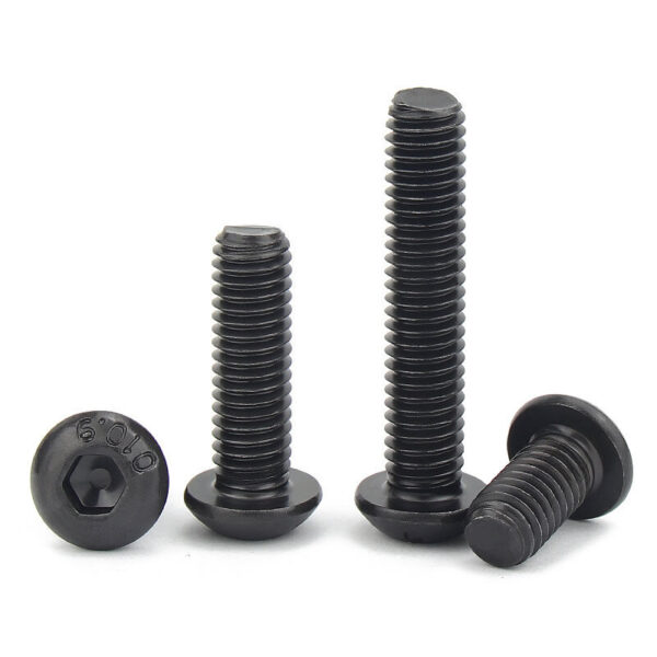 720pcs M3 Carbon Steel Black Round Head Screw Countersunk Head Flat Head Bolt Set Hex Hexagon Socket Screw Assortment Kit - Image 4