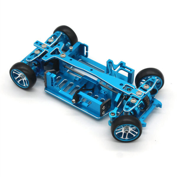 JXMJ CNC Metal 1/28 RC Car Frame Mosquito Drift Racing Car for Wltoys 284161 284010 284131 K969 K989 MINI-Q Accessories Parts - Image 2