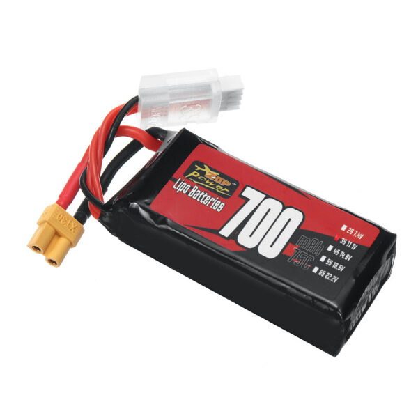 ZOP Power 3S 11.1V 700mAh 75C 7.77Wh LiPo Battery XT30 Plug for RC Helicopter Aiplane FPV Racing Drone - Image 1