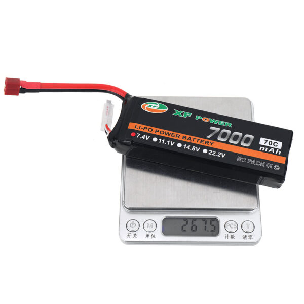 XF POWER 7.4V 7000mAh 70C 2S LiPo Battery T Deans Plug for RC Drone - Image 8