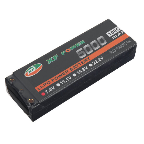 XF POWER 7.4V 5000mAh 100C 2S LiPo Battery T Deans Plug for RC Drone - Image 4