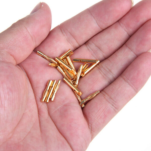 5Pairs 2mm Banana Plug Gold Plated Copper Brushless Motor Bullet Connector For ESC Battery - Image 2