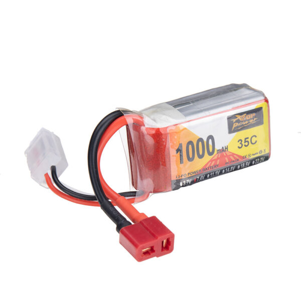 ZOP Power 7.4V 1000mAh 35C 2S LiPo Battery T Deans Plug for RC Drone - Image 2