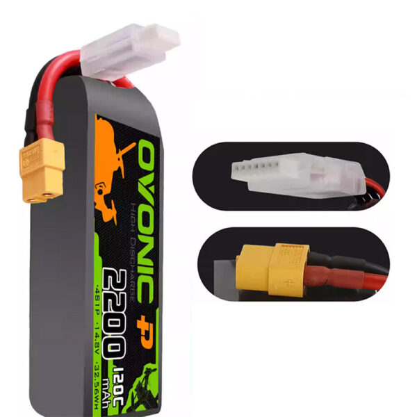 Ovonic 14.8V 2200mAh 120C 4S LiPo Battery XT60 Plug for RC Drone - Image 3