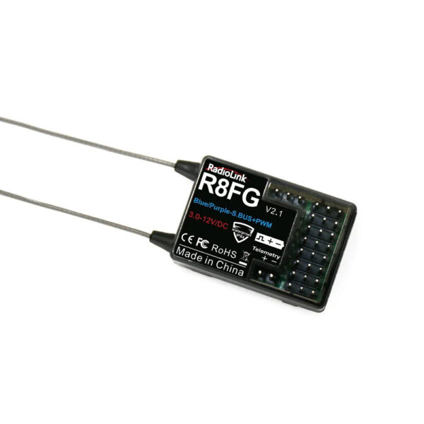 Radiolink R8FG V2.1 2.4GHz 8CH Dual Antenna Built-in Gyro Long Range RX RC Receiver for RC Car Boat RC8X RC6GS RC4GS T8S T8FB Transmitter - Image 2