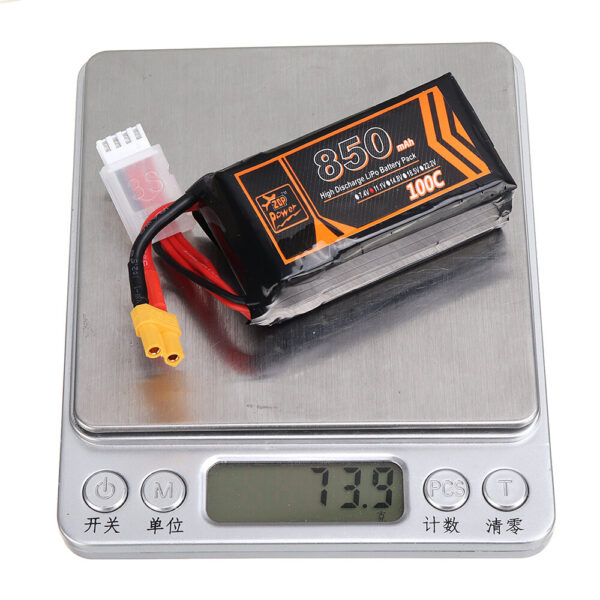 ZOP Power 11.1V 850mAh 100C 3S Lipo Battery XT30 Plug for RC Racing Drone - Image 9