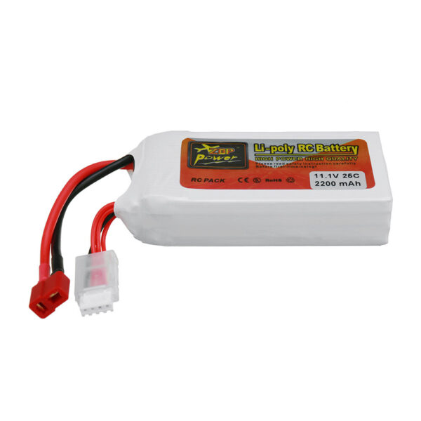 ZOP Power 3S 11.1V 2200mAh 25C Lipo Battery T Plug - Image 2