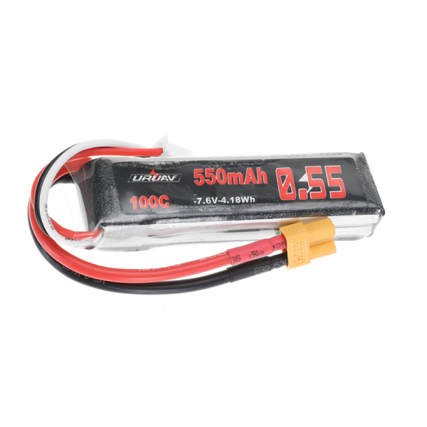 URUAV 7.6V 550mAh 100C 2S LiPo Battery XT30 Plug for Happymodel Mobula 8 GEPRC TinyGo Crux3 Cinewhoop FPV Drone RC Helicopter - Image 1