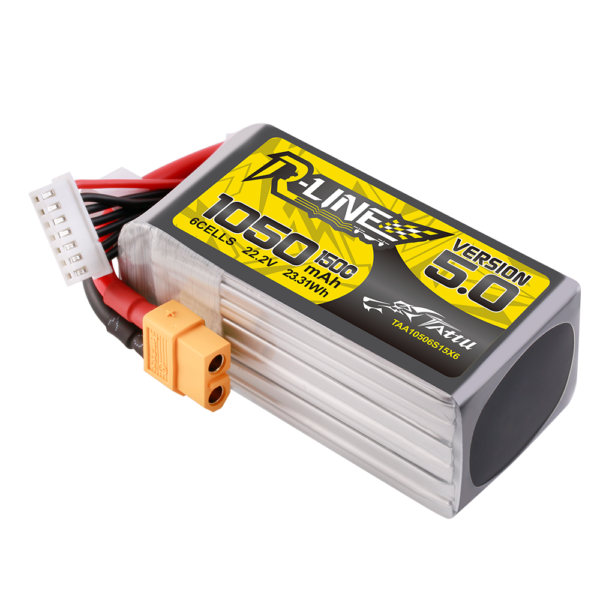 Tattu R-Line Version 5.0 1480mAh 6S 150C 22.2V Lipo Battery Pack With XT60 Plug for RC Drone - Image 2