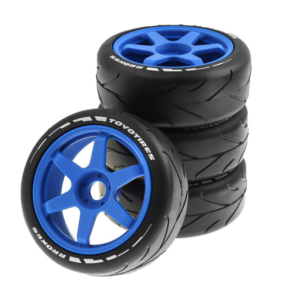 4PCS Rally On-Road Tires Wheels 17mm Hex for ARRMA ZD Racing HSP HNR X3GT 1/7 1/8 RC Car Vehicles Model Parts - Image 2