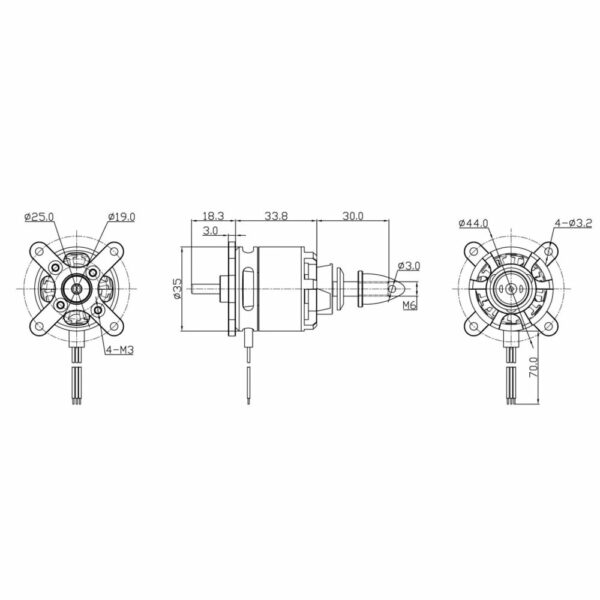 Racerstar BR2814 1000KV 3-4S Brushless Motor For RC Airplane Model - Image 9