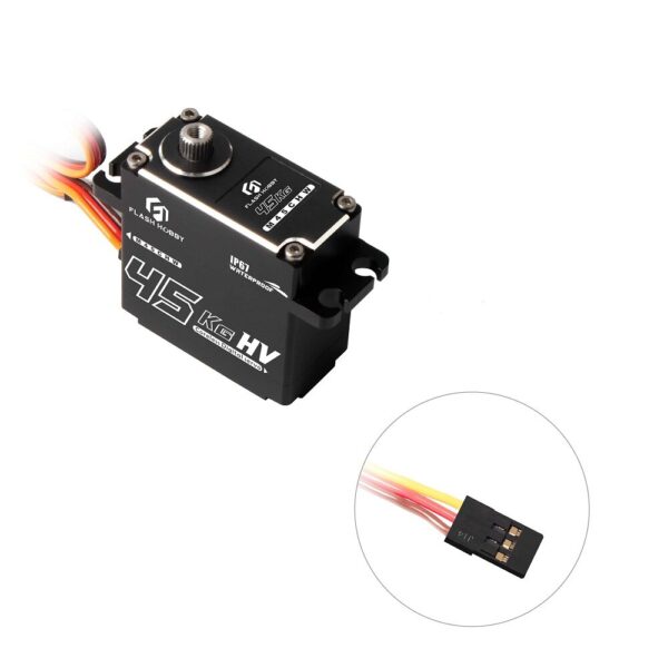 FLASH HOBBY M45CHW 45KG Torque Metal Gear Coreless Waterproof Digital Servo - Image 2