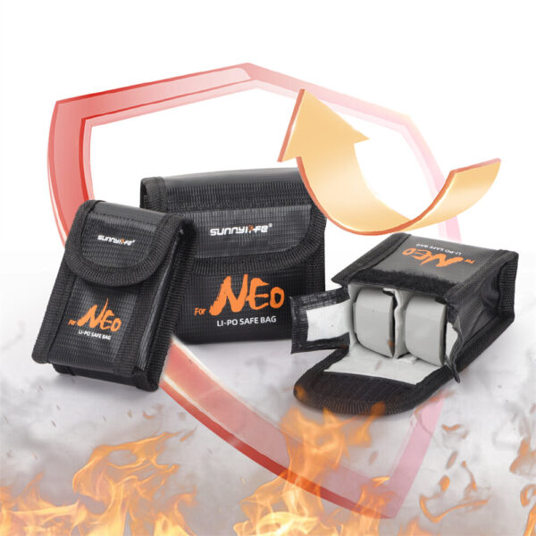 Sunnylife LiPo Battery Safety Storage Explosion-Proof Flame Retardant Protective Bag Suitable for DJI NEO Batteries - Image 6