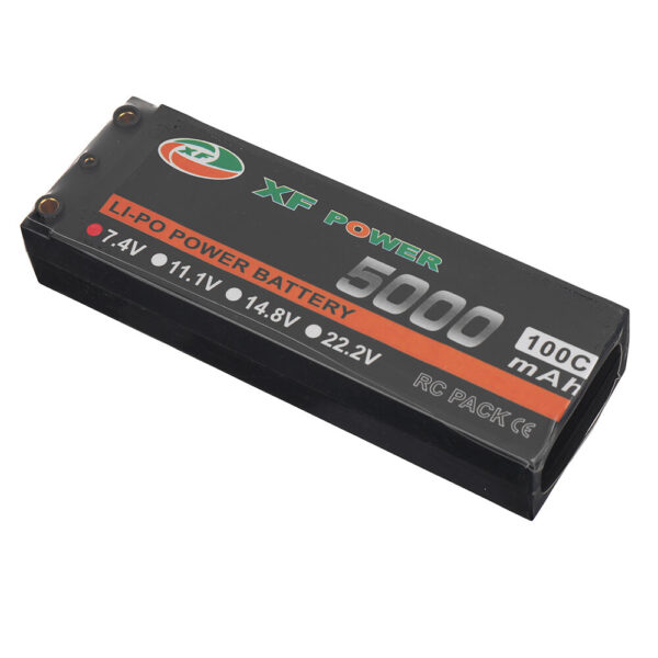 XF POWER 7.4V 5000mAh 100C 2S LiPo Battery T Deans Plug for RC Drone - Image 2