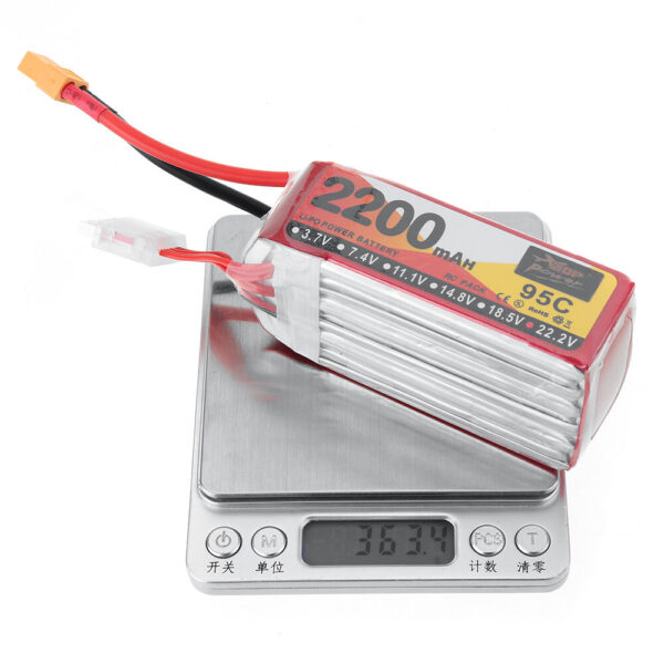 ZOP POWER 22.2V 2200mAh 95C 6S LiPo Battery XT60 Plug for RC Drone - Image 9