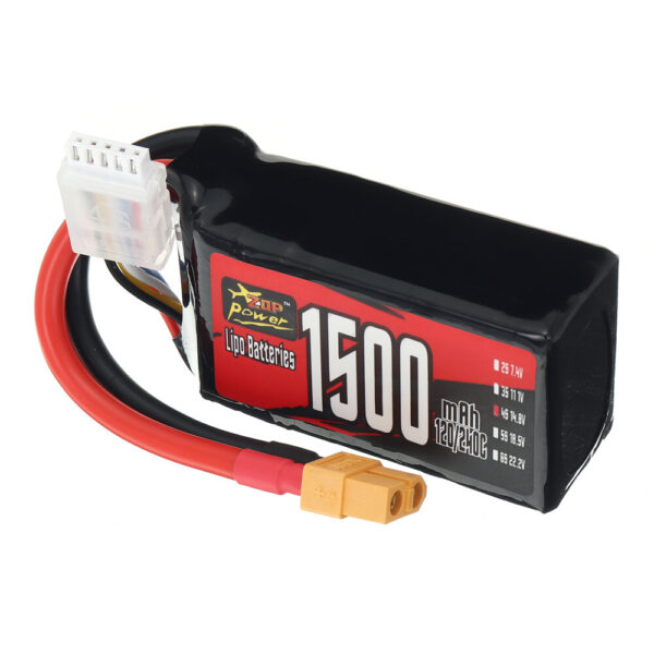 ZOP Power 4S 14.8V 1500mAh 120/240C 22.2Wh LiPo Battery XT60 Plug for Geprc Cinelog35 150-220mm 4 Inch 5 Inch Freestyle RC FPV Racing Drone - Image 3