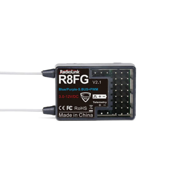 Radiolink R8FG V2.1 2.4GHz 8CH Dual Antenna Built-in Gyro Long Range RX RC Receiver for RC Car Boat RC8X RC6GS RC4GS T8S T8FB Transmitter - Image 1