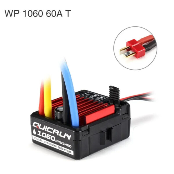 Hobbywing QuicRun 1625 25A WP1060 60A 1080 0880 80A Waterproof Brushed ESC RTR for 1/8 1/10 1/16 1/18 RC Car Truck Crawler - Image 4