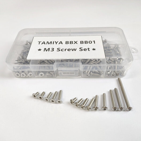 Screws Set Stainless Steel M3 Hexagon Socket Screw Flat Round Head For 1/10 TAMIYA BBX BB01 RC Car Parts - Image 2