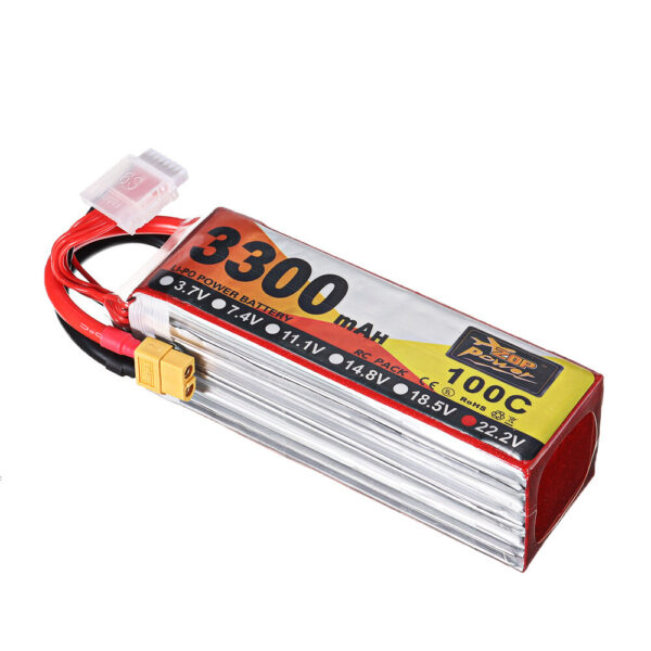 ZOP Power 22.2V 3300mAh 100C 6S Lipo Battery XT60 Plug for RC Racing Drone - Image 4