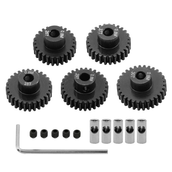 Short Truck Climbing Model RC Car Hardened Steel Gear 0.8 Module 5MM Inner Diameter Motor Gear Set Parts - Image 3