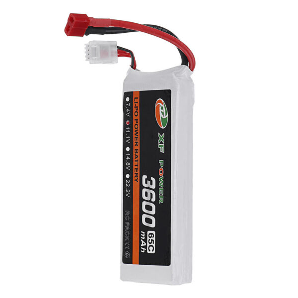 XF POWER 11.1V 3600mAh 65C 3S Lipo Battery T Plug for RC Car - Image 5