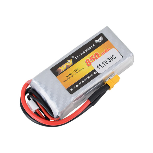 XW 11.1V 850mAh 80C 3S LiPo Battery JST/XT30/XT60 Plug for RC Drone - Image 2