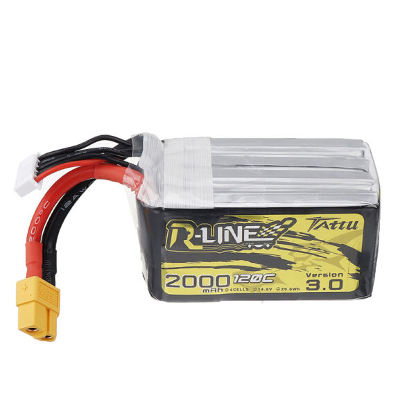 TATTU R-LINE V3.0  4S 14.8V 2000mAh 120C LiPo Battery XT60 Plug for Airplane RC Car Helicopter FPV Racing Drone - Image 1