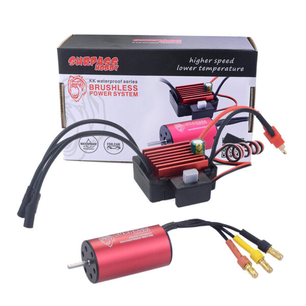 Surpass Hobby Diamond Seriers Waterproof 2040 3200KV Brushless Motor with 35A ESC for 1/16 1/18 RC Vehicles - Image 7