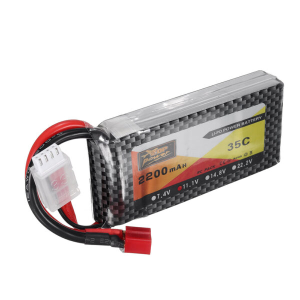 ZOP Power 11.1V 2200mAh 35C  3S Lipo Battery T Plug For RC Models - Image 1