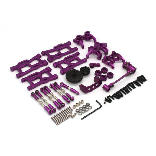 Upgraded Metal Parts Set for Wltoys 144001 144010 144002 124017 124019 1/12 1/14 RC Car Vehicles Model Spare Accessories - Image 1