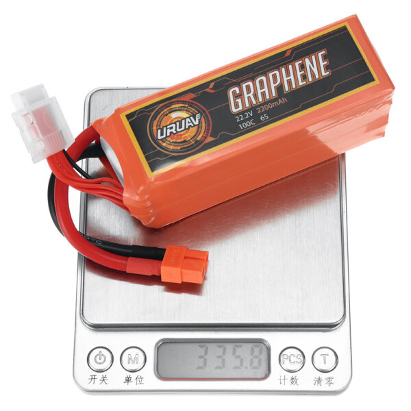 URUAV GRAPHENE Power 22.2V 2200mAh 100C 6S LiPo Battery XT60 Plug for RC Drone - Image 9