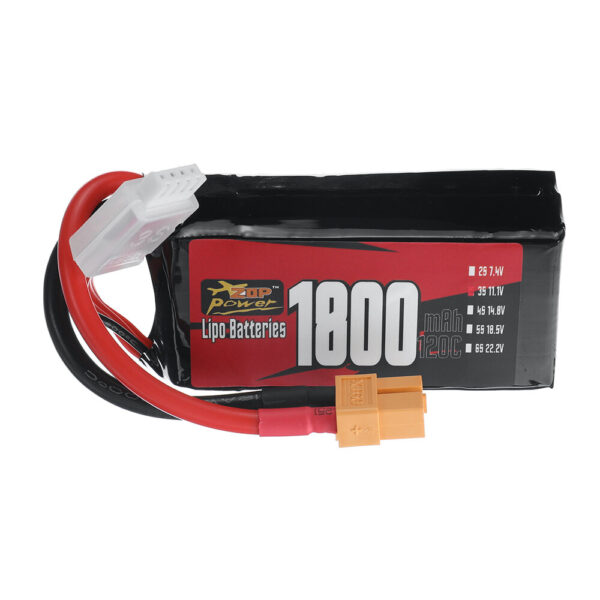 ZOP Power 3S 11.1V 1800mAh 120C 19.98Wh LiPo Battery XT60 Plug for RC Drone - Image 1