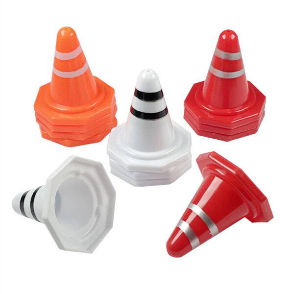 12PCS RBR/C Road Cone Indicator Street Sign Decoration Parts for Drift SG 1603 1604 1605 EACHINE EAT15 EC35 1/14 1/16 RC Car Vehicles Models Accessories R931 - Image 1