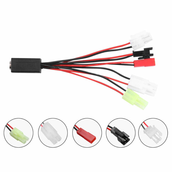 HTRC Smart Nimh Nicd Charger RC Charger with 6 Connectors Mini Tamiya for 2-10S Nimh/Nicd Battery of Airsoft RC Car Boat Drone Model - Image 1