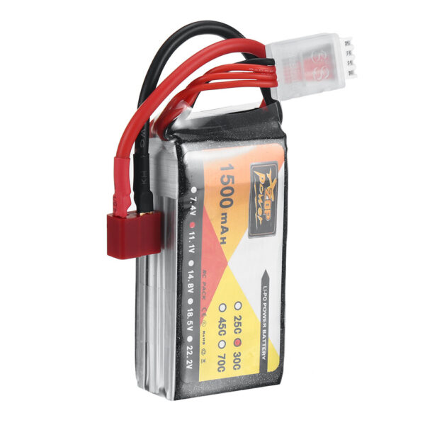 ZOP Power 11.1V 1500mAh 30C 3S LiPo Battery T Plug for RC Car - Image 5