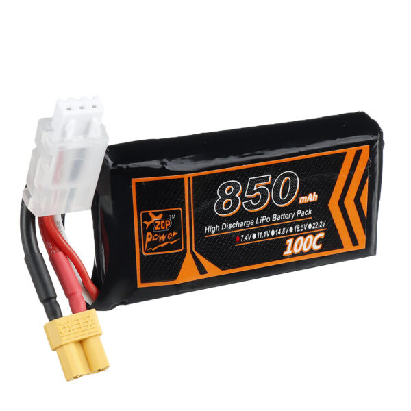 ZOP Power 7.4V 850mAh 100C 2S Lipo Battery XT30 Plug for RC Racing Drone - Image 2