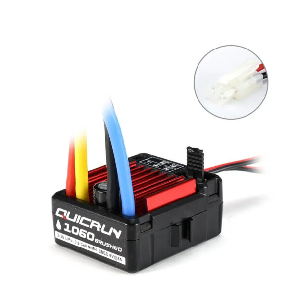 Hobbywing QuicRun 1625 25A WP1060 60A 1080 0880 80A Waterproof Brushed ESC RTR for 1/8 1/10 1/16 1/18 RC Car Truck Crawler - Image 3