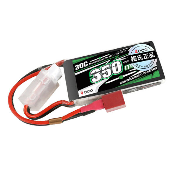 Tattu ACE 7.4V 350mAh 30C 2S1P LiPo Battery T Plug for RC Car - Image 2