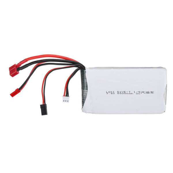 7.4V 5500mAh 8C 2S Lipo Battery with T/Tamiya/Futaba/JST Connector For LOSI 5IVE-T 1/5 RC Car Remote Control Vehicle Truck - Image 4