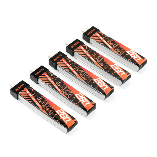 5 PCS BETAFPV 3.8V 260mAh 80C 1S LiHV Battery High Performance Z-Folding Process BT2.0 Connector for Air65 FPV Racing Drone - Image 1