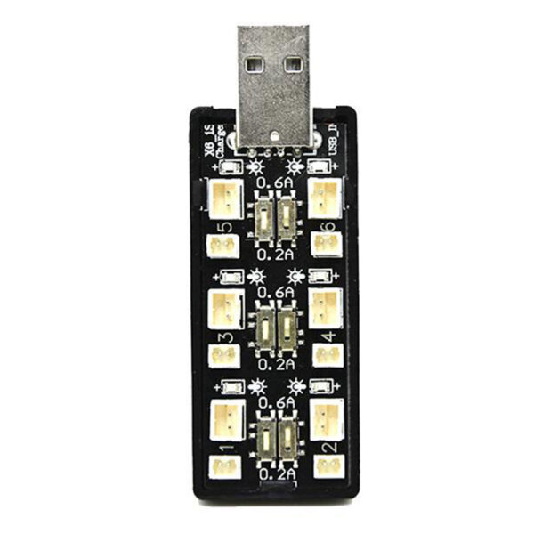 1S 6CH USB Charger 3.7V/4.2V 3.8V/4.35V Charging Hub Board PH1.25 Ph2.0 Adapter for RC Drone Quadcopter Lipo LIHV Battery - Image 3