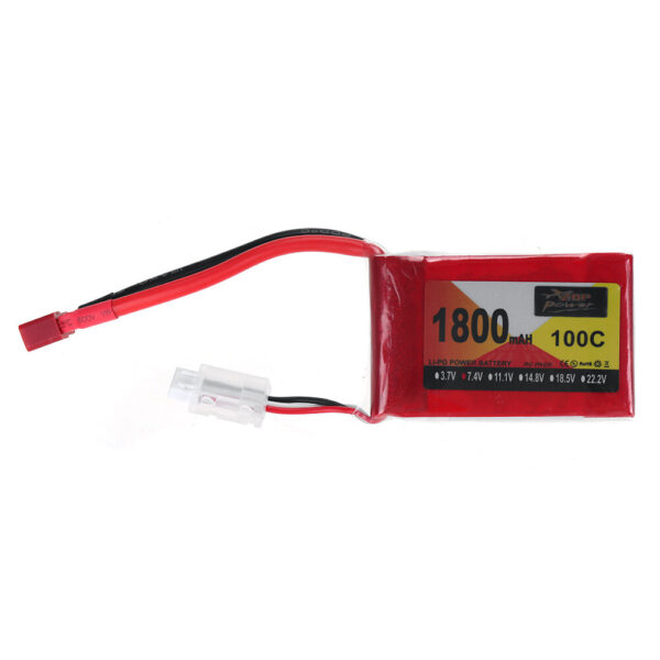 ZOP Power 7.4V 1800mAh 100C 2S LiPo Battery T Deans Plug for RC Car - Image 2