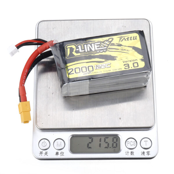 TATTU R-LINE V3.0  4S 14.8V 2000mAh 120C LiPo Battery XT60 Plug for Airplane RC Car Helicopter FPV Racing Drone - Image 6