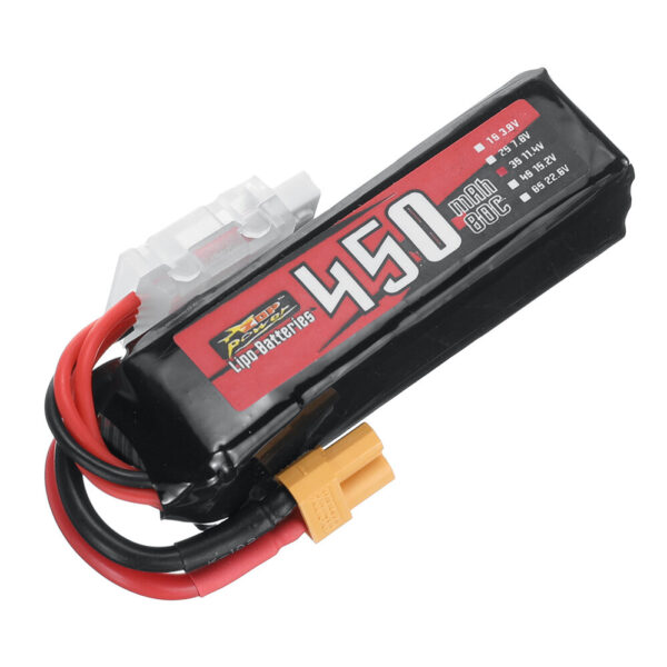 ZOP Power 11.4V 450mAh 80C 3S LiPo Battery With XT30 Plug for RC Drone - Image 1