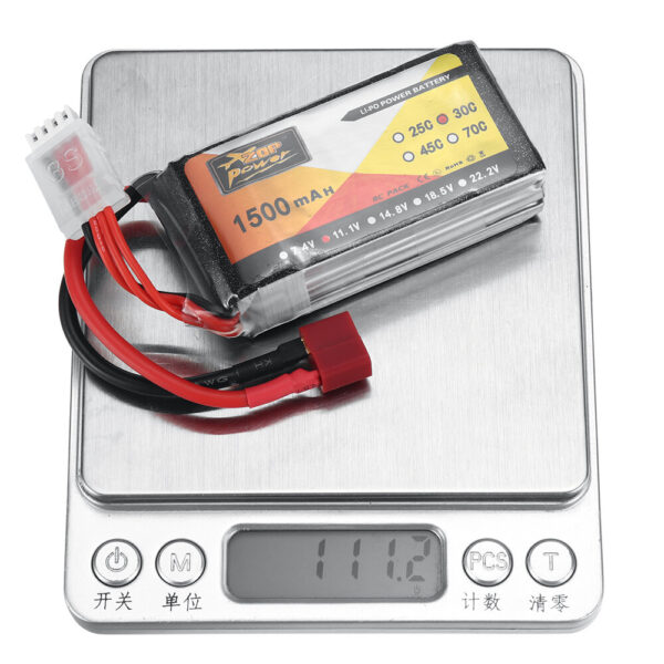 ZOP Power 11.1V 1500mAh 30C 3S LiPo Battery T Plug for RC Car - Image 9