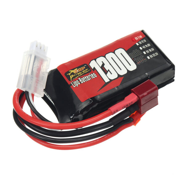 ZOP Power 2S 7.4V 1300mAh 30C 9.62Wh LiPo Battery T Plug for HBX 16889 JJRC Q130 RC Car - Image 2