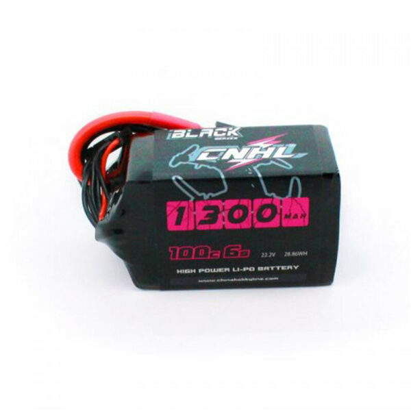 CNHL Black Series 1300mah 22.2V 6S 100C Lipo Battery XT60 Plug for RC Drone FPV Racing - Image 1