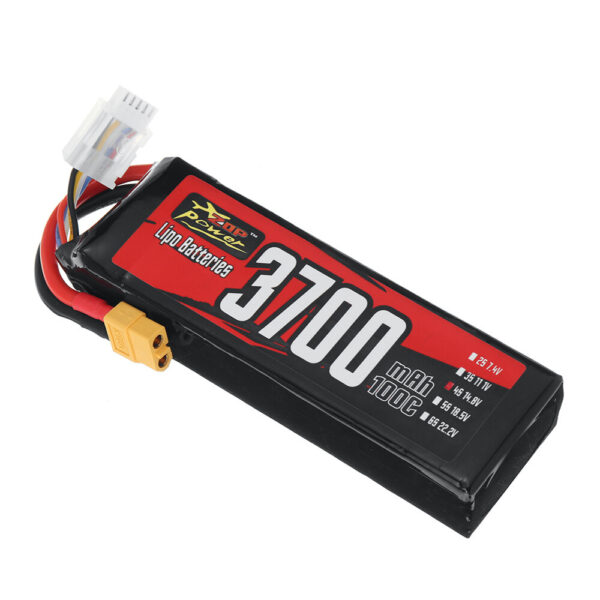 ZOP Power 4S 14.8V 3700mAh 100C 54.76Wh LiPo Battery XT60 Plug for RC Car - Image 1