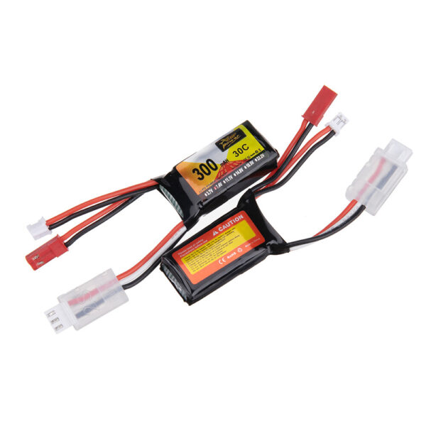 2Pcs ZOP Power 7.4V 300mAh 30C 2S LiPo Battery PH2.0 Plug for RC Drone - Image 2